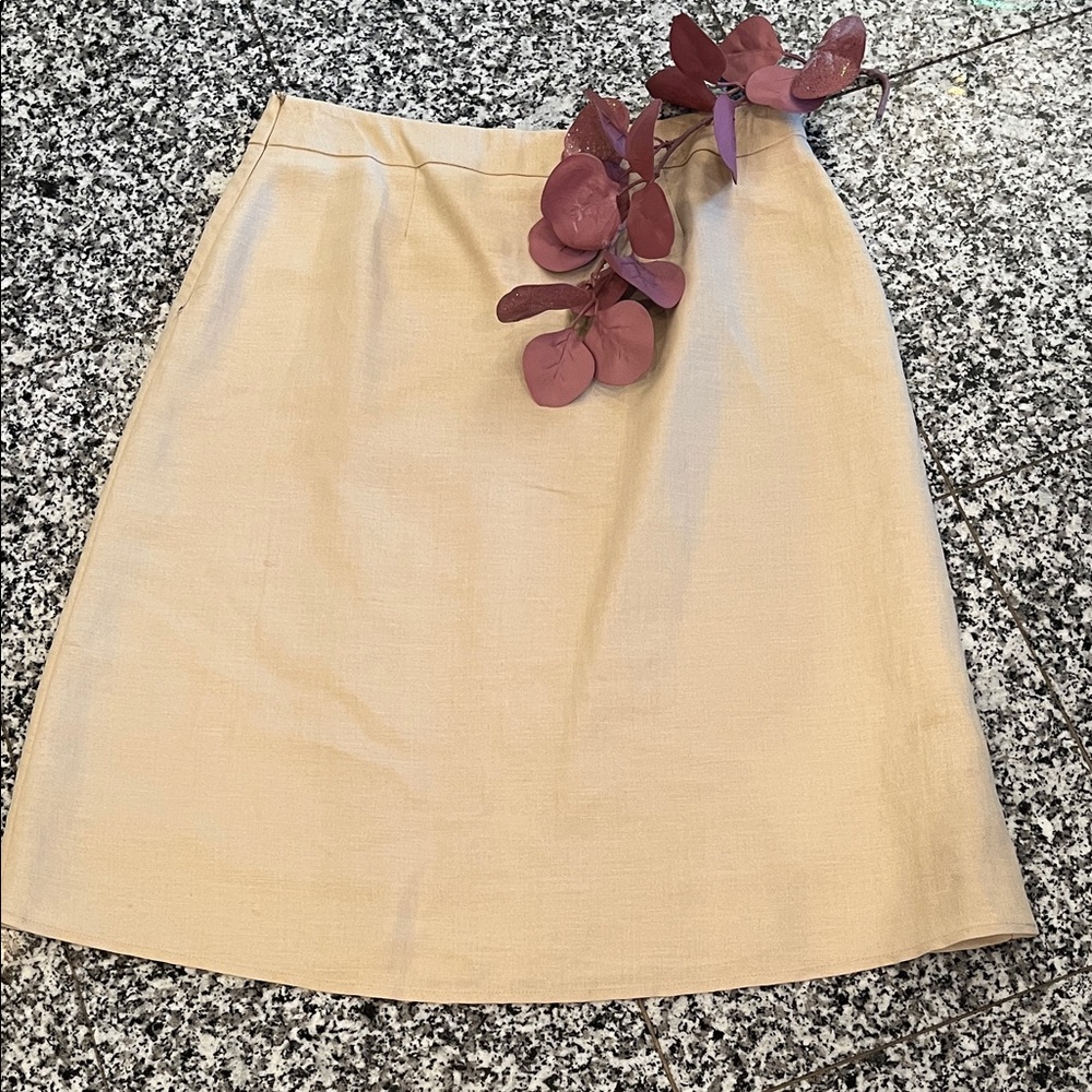 Villager Elegant Tan A-Line Skirt